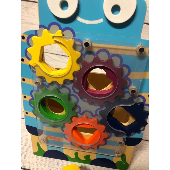 P’kolino Geared Shape Sorter Wooden Toy - Picture 2 of 6